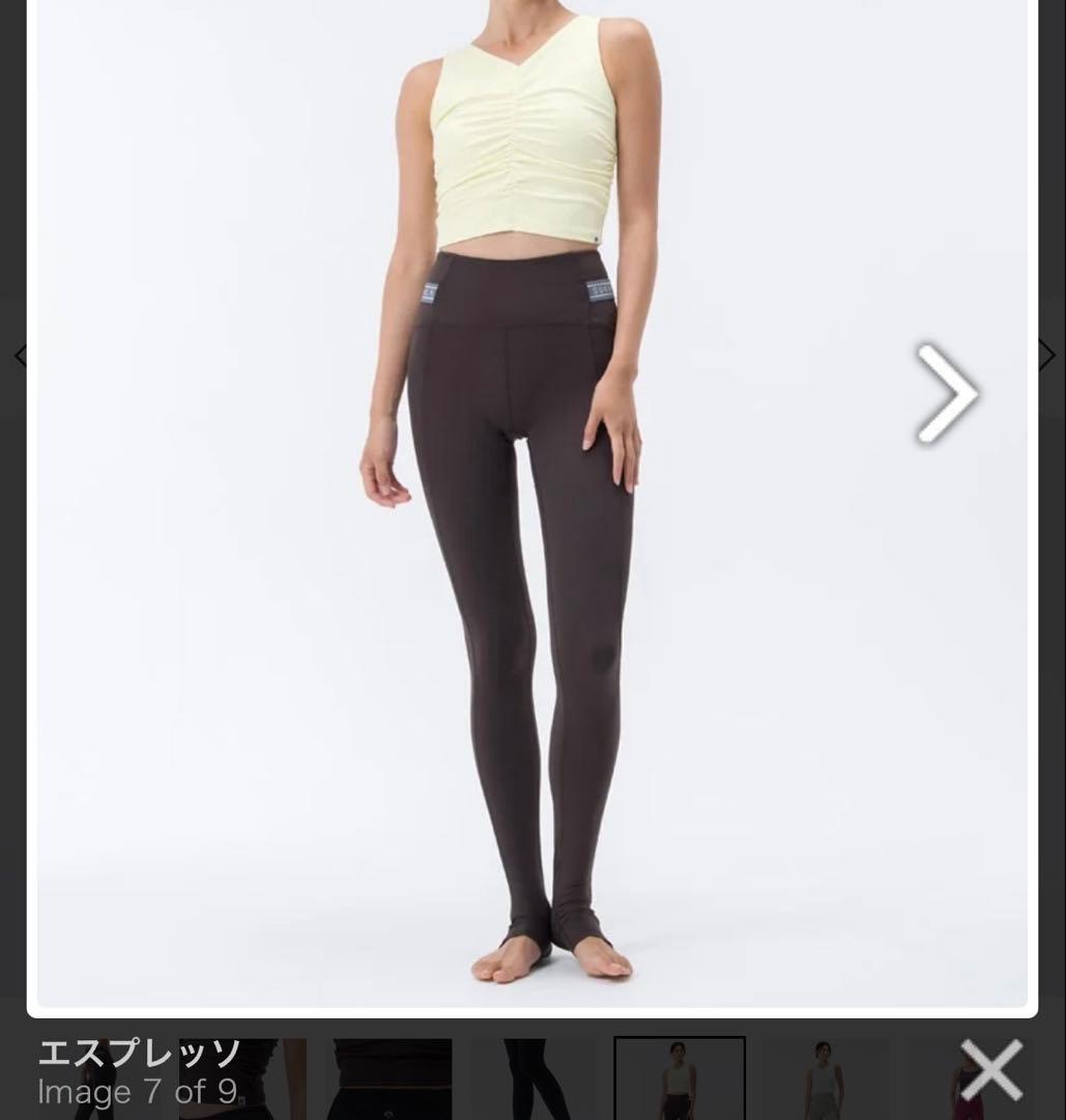 【SUKALA】サイドベルトトレンカレギンス　エスプレッソ　M