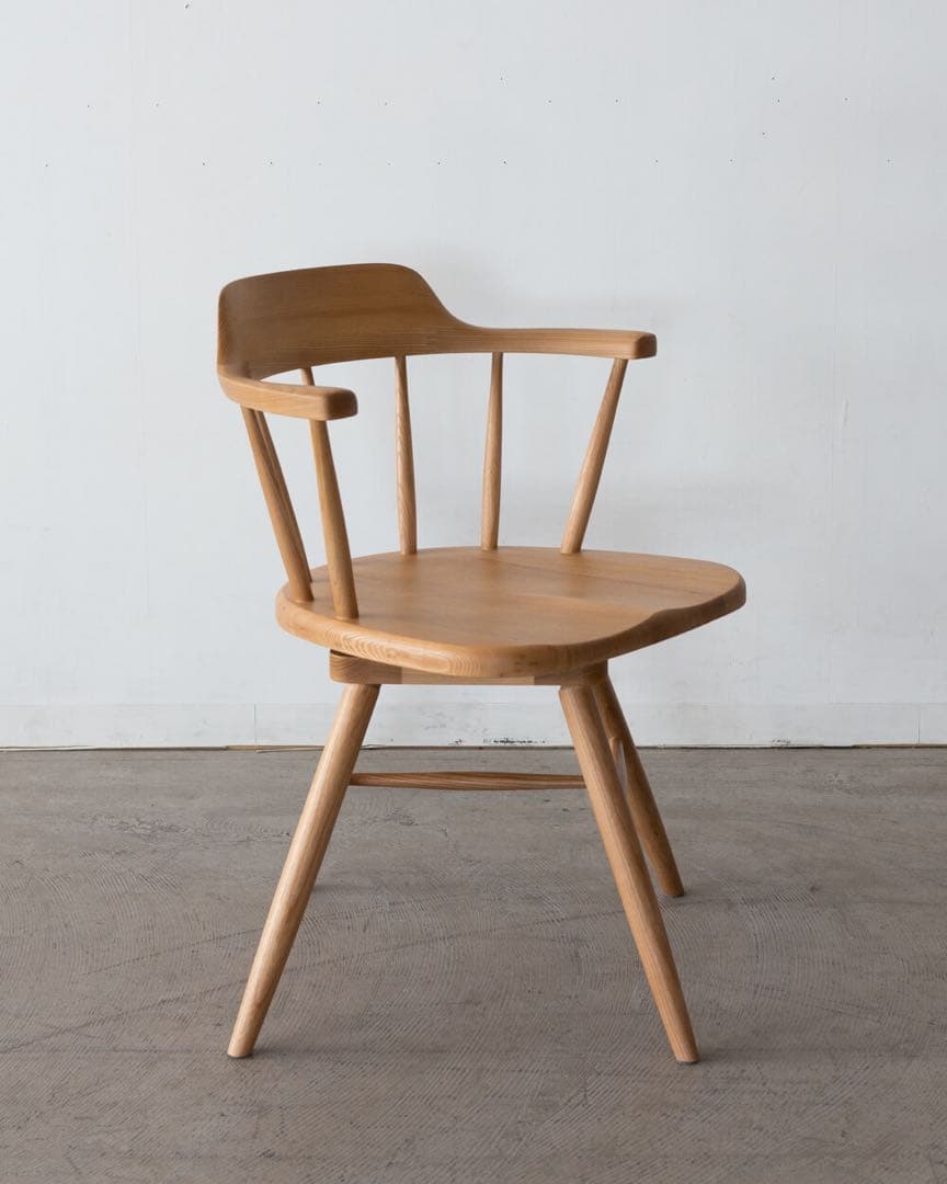 ウィンザーチェア　回転チェア　アッシュ材