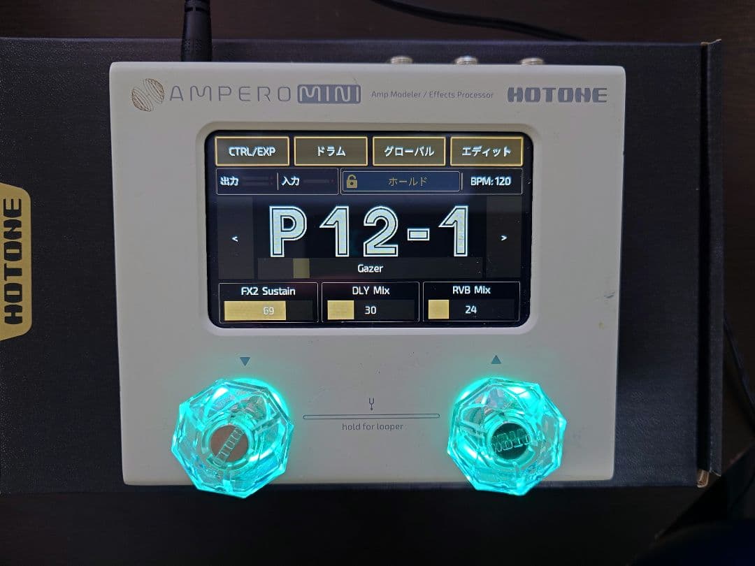 Ampero Mini フットスイッチカバー エフェクトリスト付き HOTONE