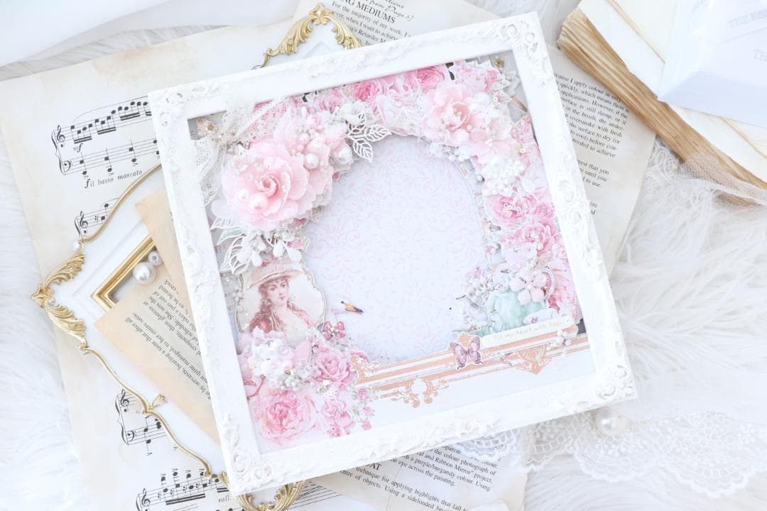 *。゜With love ゜。*　スクラップブッキング♡フォトフレーム♡完成品