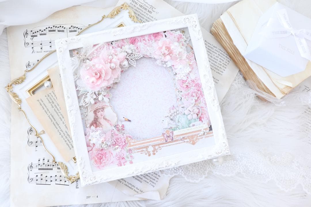 *。゜With love ゜。*　スクラップブッキング♡フォトフレーム♡完成品