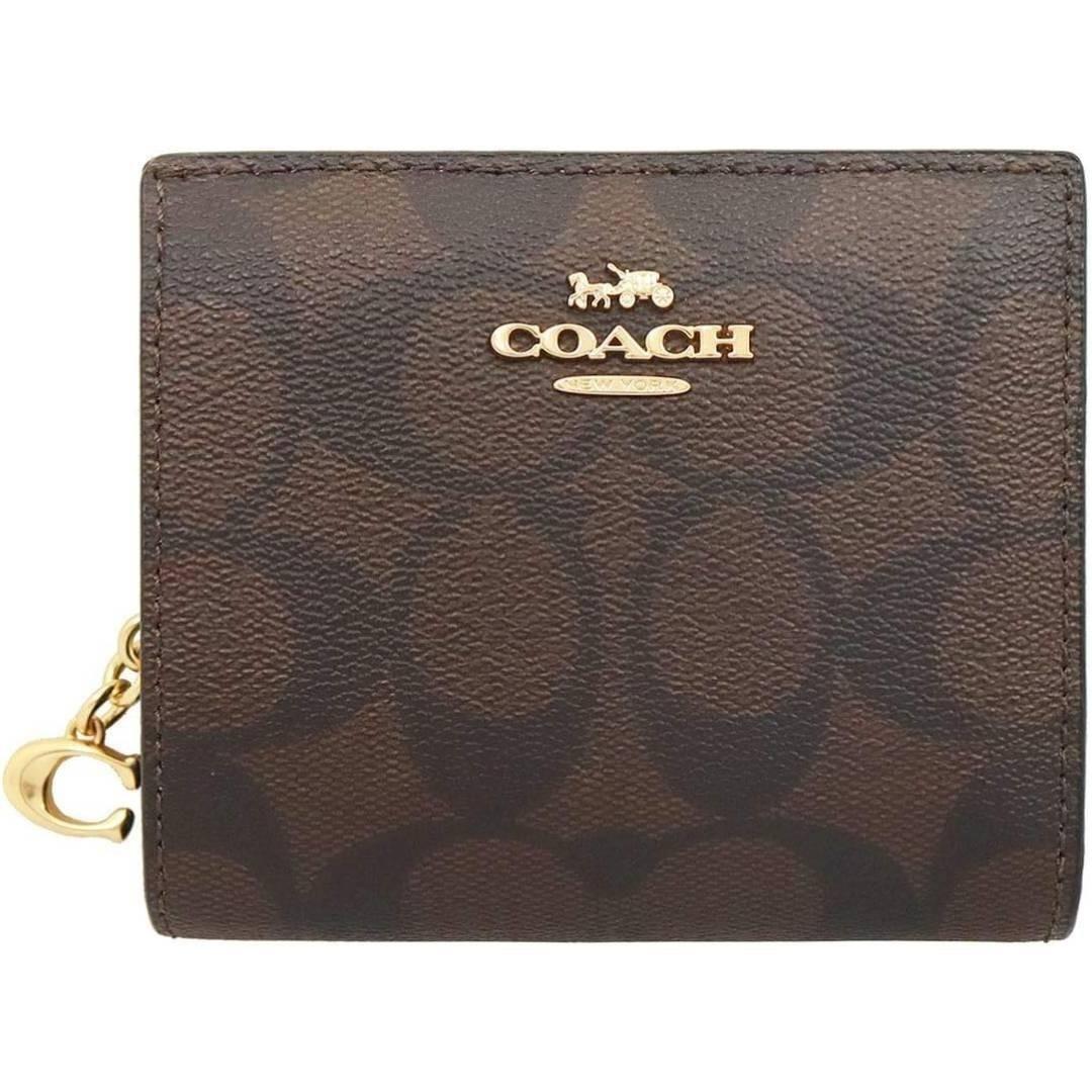コーチ 財布 二つ折り財布 C3309 ブラウン×ブラック