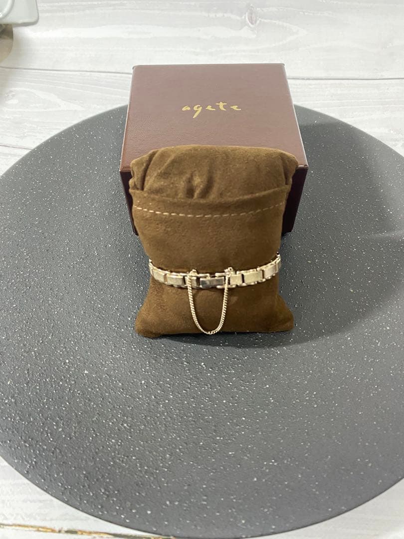 agate ラウンドフェイスウォッチ(箱・保証書付)