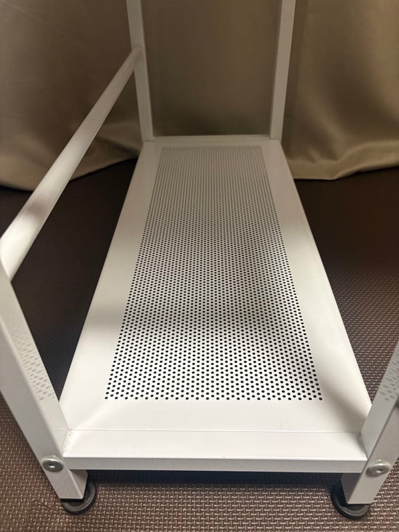 【Sierra 1200 GL】LOWYAガラス天板ラック付きデスク ホワイト