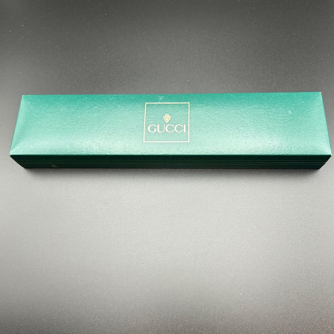 美品 GUCCI シェリーライン 青ベゼル クォーツ 電池交換済 腕時計 箱付