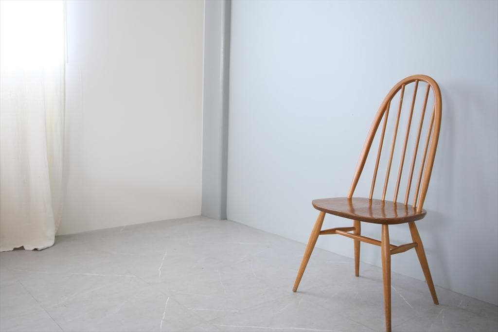 英国アンティークアーコールクエーカーチェア/ダイニングイス(91-193-1)