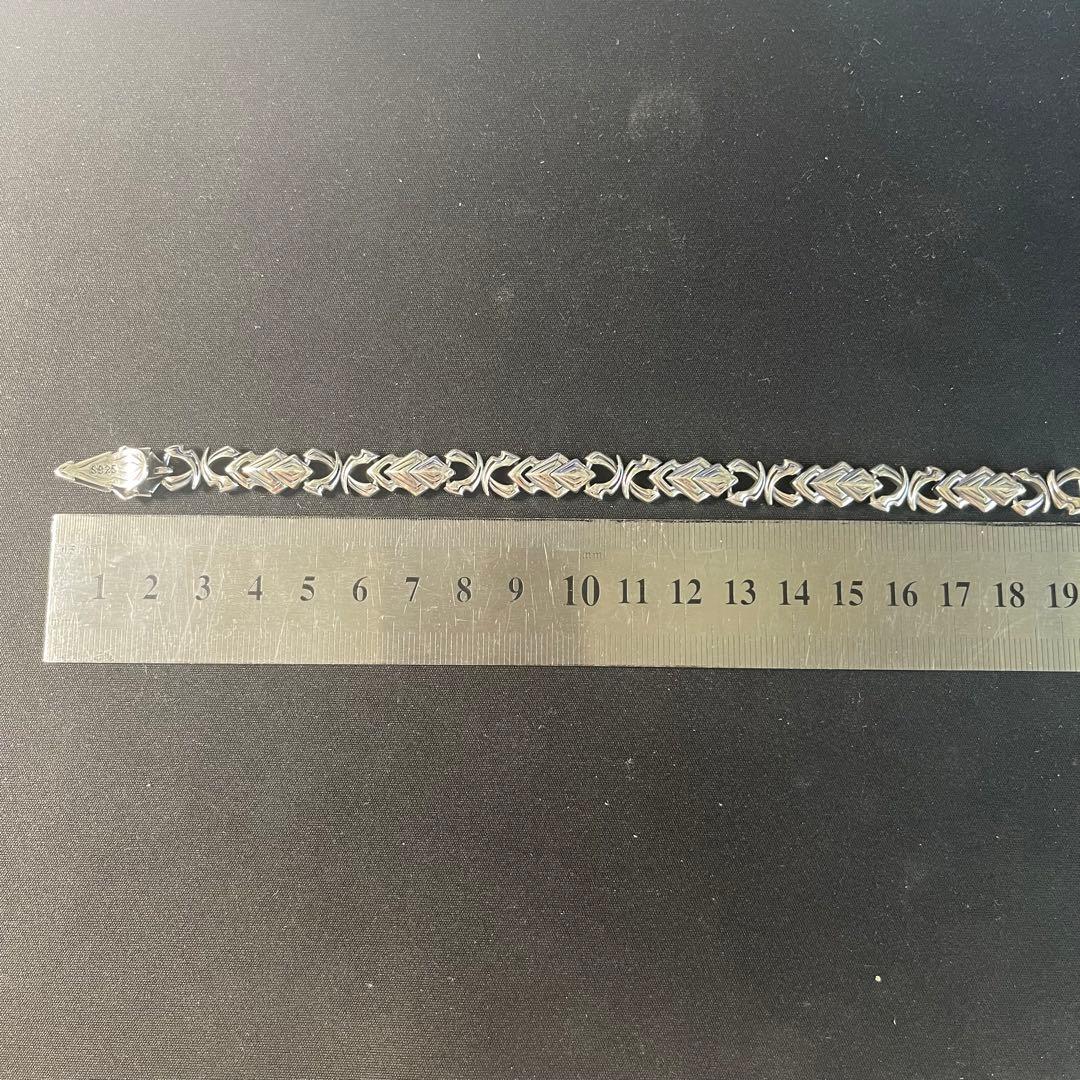 925スターリングシルバー レトロ＆ディストレストスタイルの 新しいブレスレット