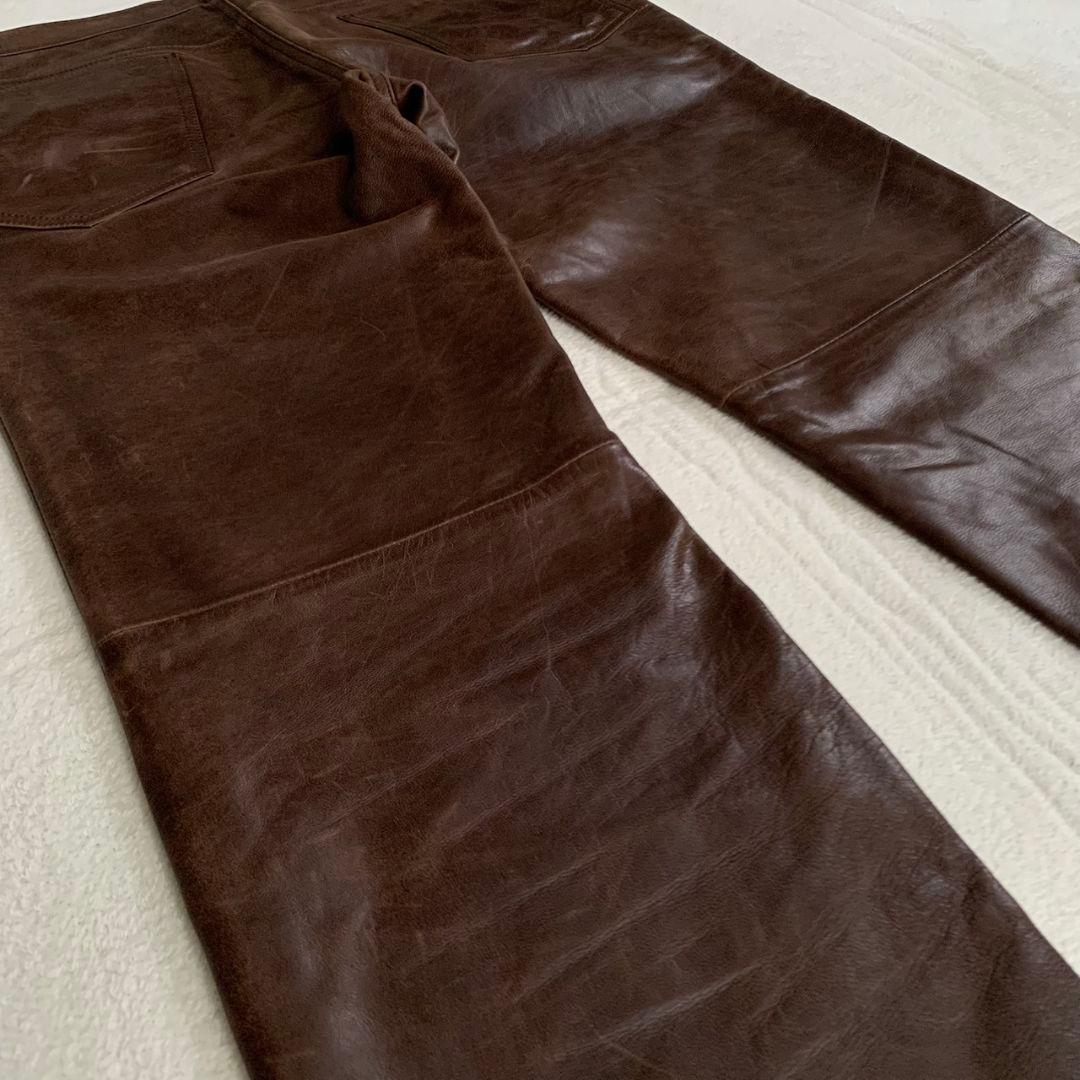 【最高級】ポールスミスコレクション / ゴートスキン レザーパンツ