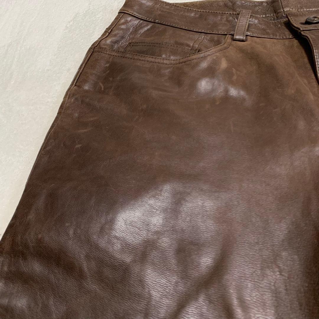【最高級】ポールスミスコレクション / ゴートスキン レザーパンツ