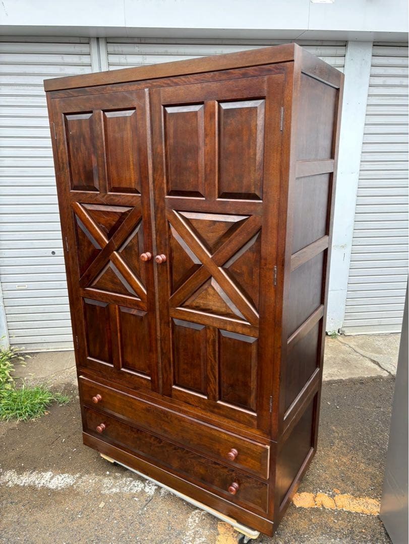 【格安出品】松本民芸家具 高級家具 ワードローブ 洋服箪笥