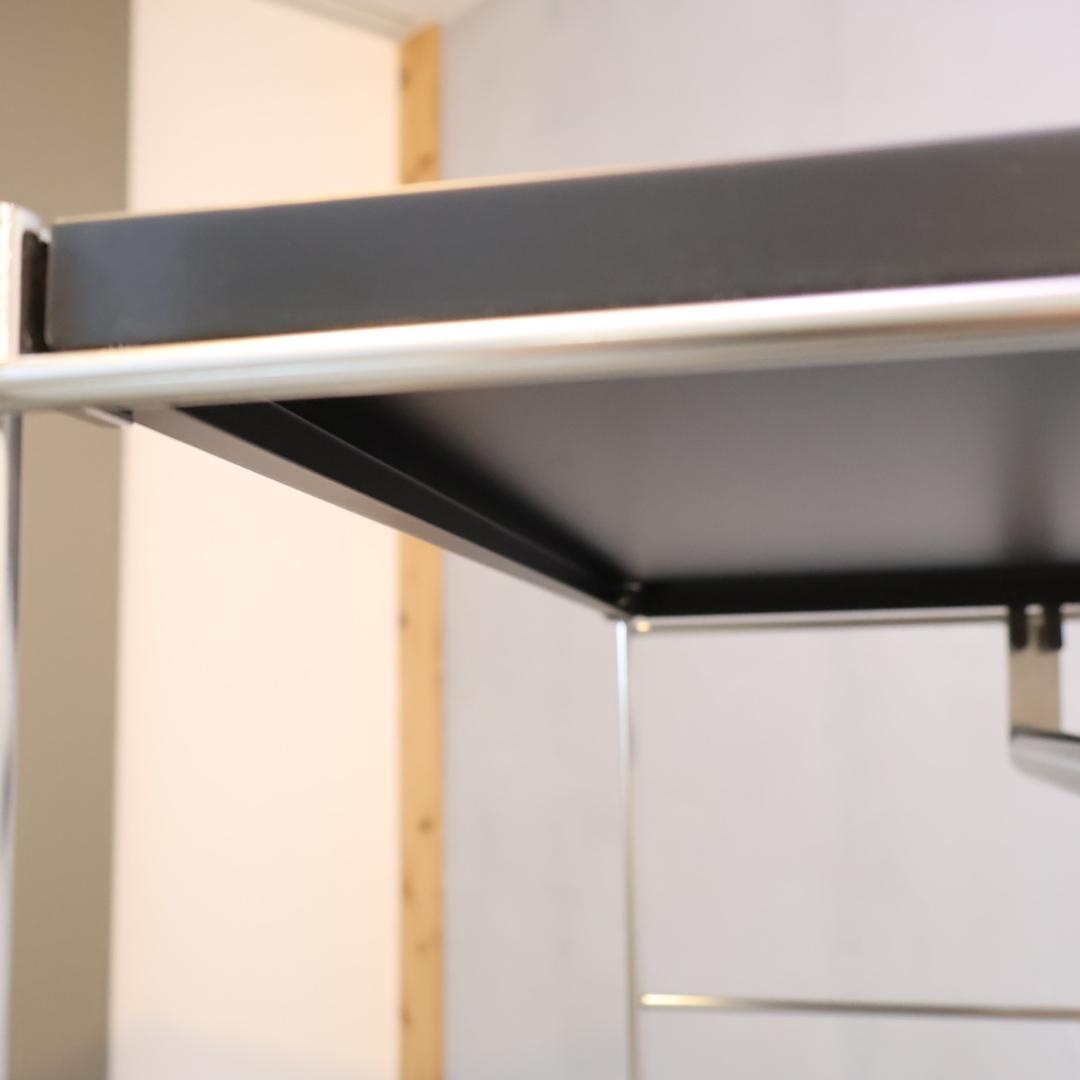 無印良品 MUJI ユニットシェルフ ダークグレー ワードローブバー付き 3段