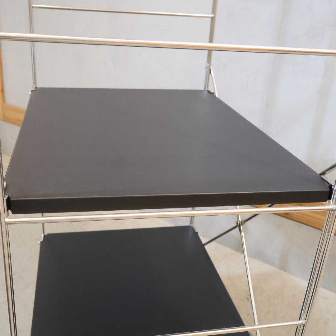 無印良品 MUJI ユニットシェルフ ダークグレー ワードローブバー付き 3段