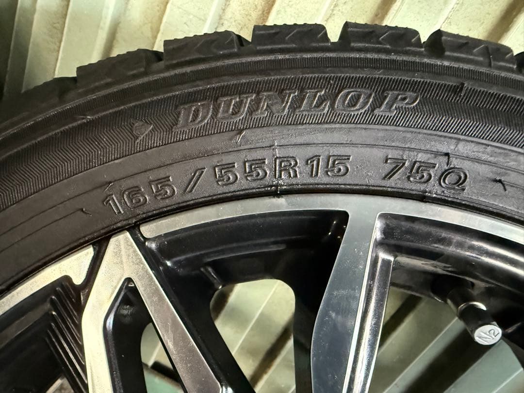 DUNLOP スタッドレスタイヤ 165/55R15 ホイールセット
