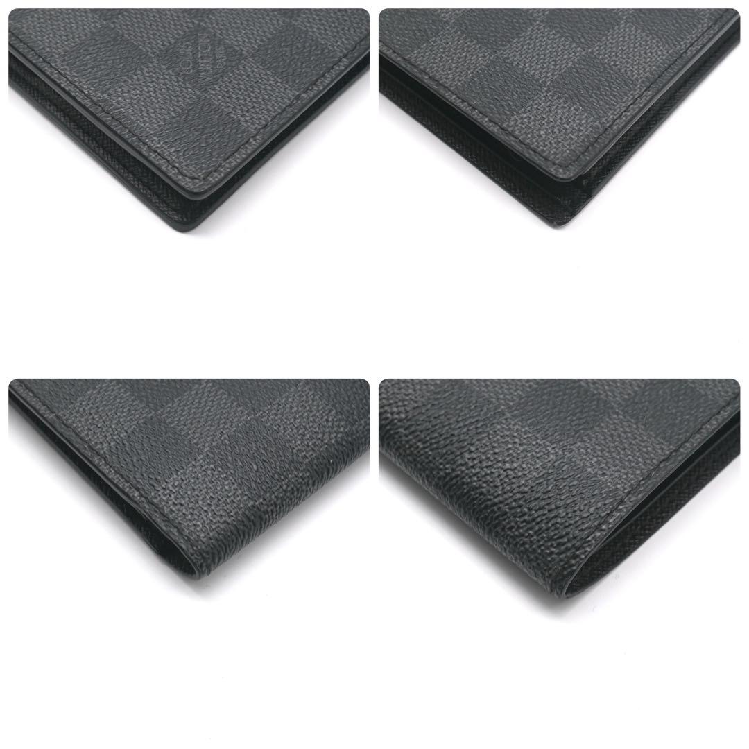 ルイヴィトン マルコ ダミエ グラフィット 二つ折り財布 ブラック グレー