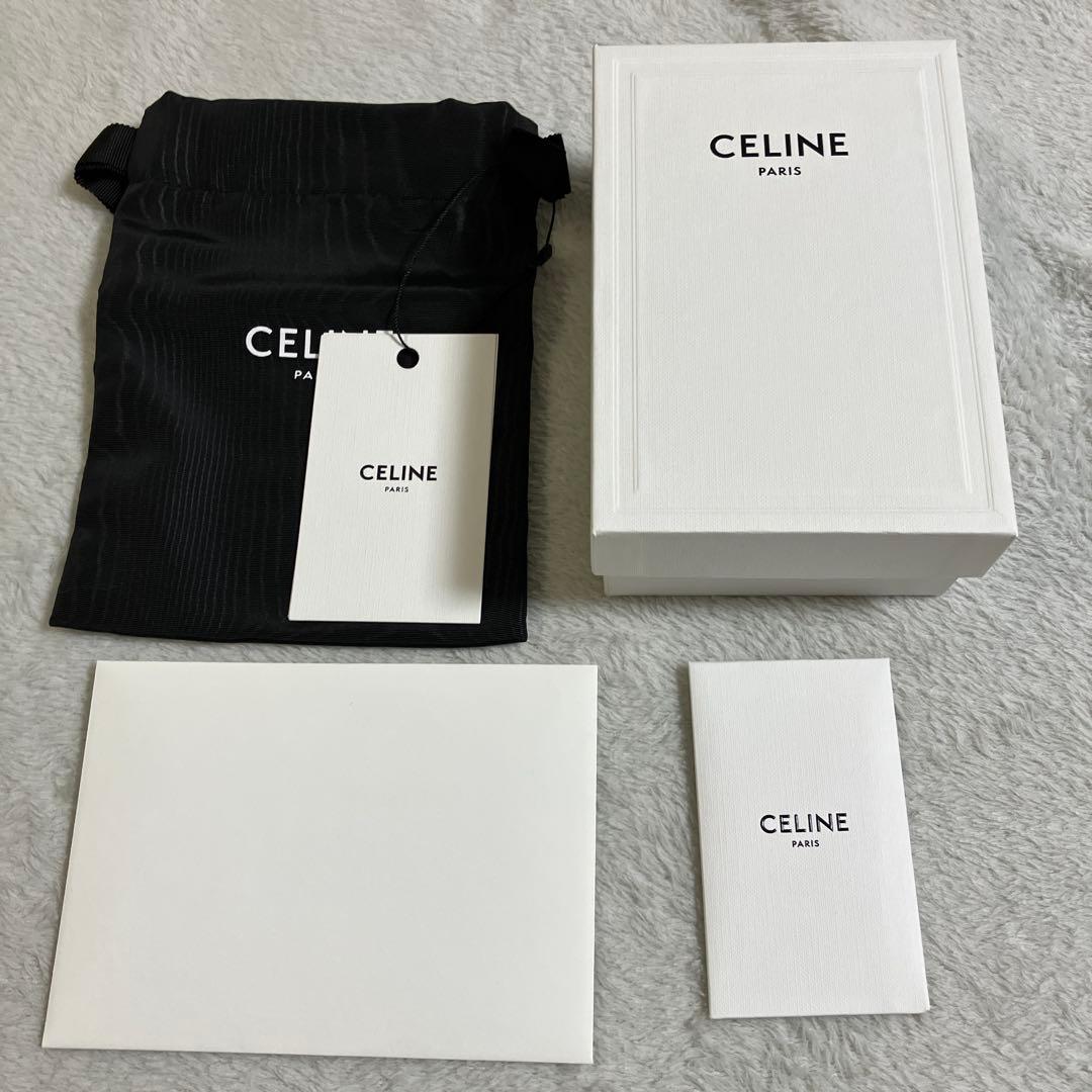 CELINE トリオンフ　三つ折り財布　ブラック