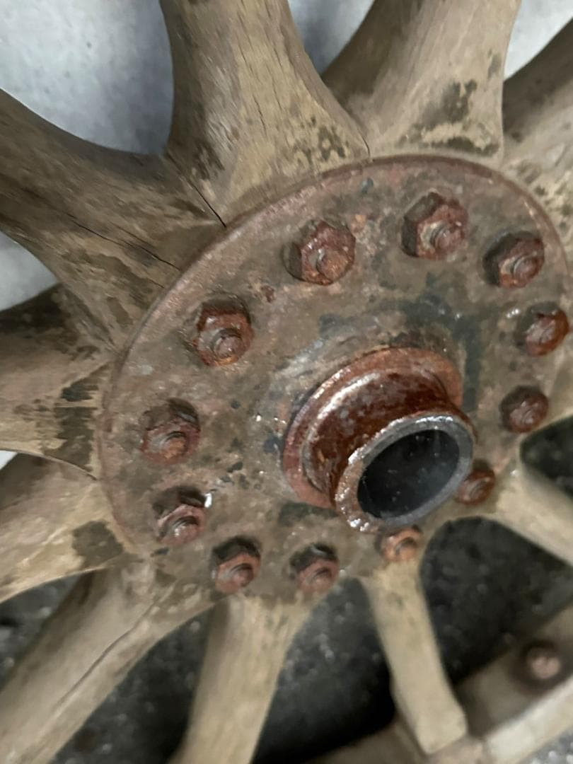 レア品 旧家 蔵出し 野戦砲 車輪 直径-約70cm 旧日本軍 大砲 骨董