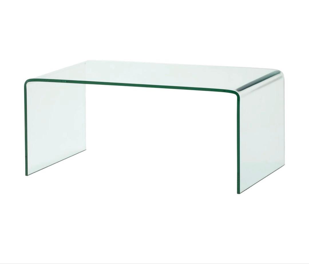 クレール　コーヒーテーブル　ガラステーブル　ローテブル