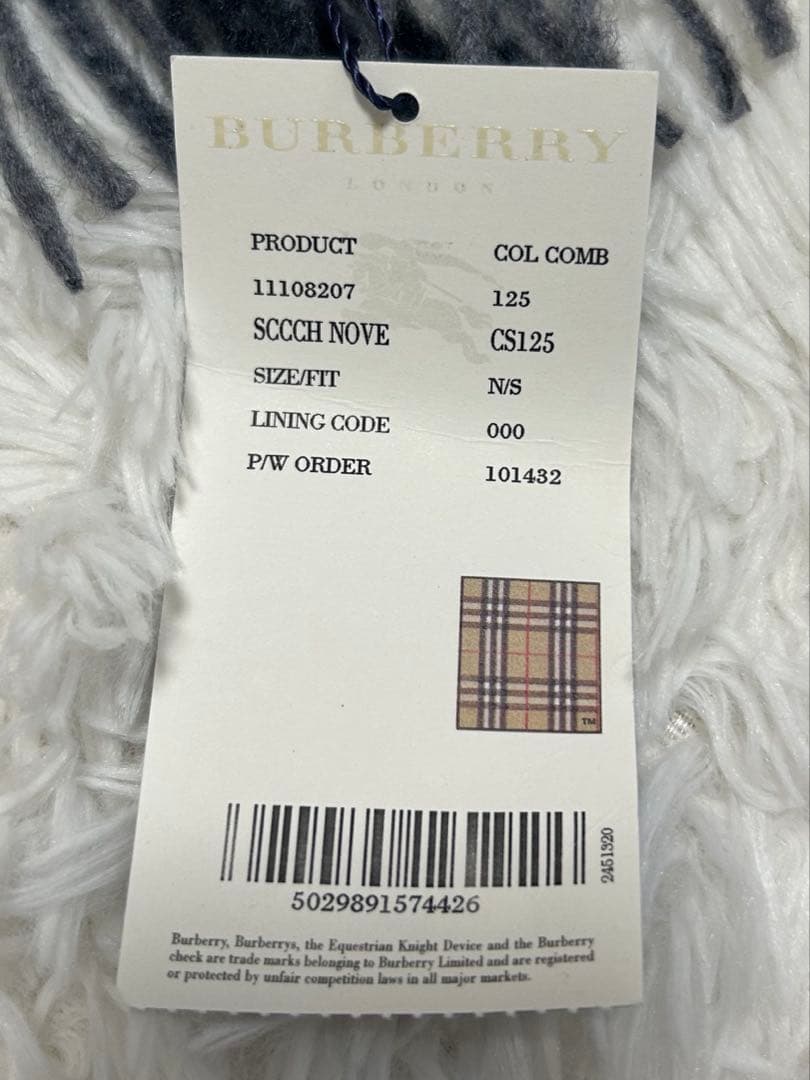【新品】BURBERRY バーバリー カシミヤ100% マフラー　ノバチェック