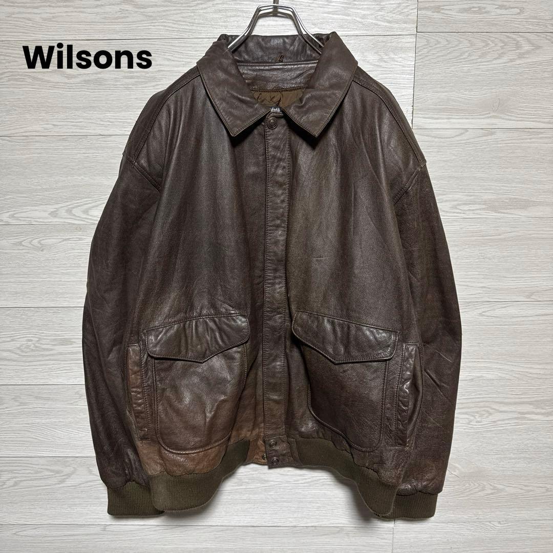90s Wilsons A-2 本革 レザージャケット ビックフライトジャケット