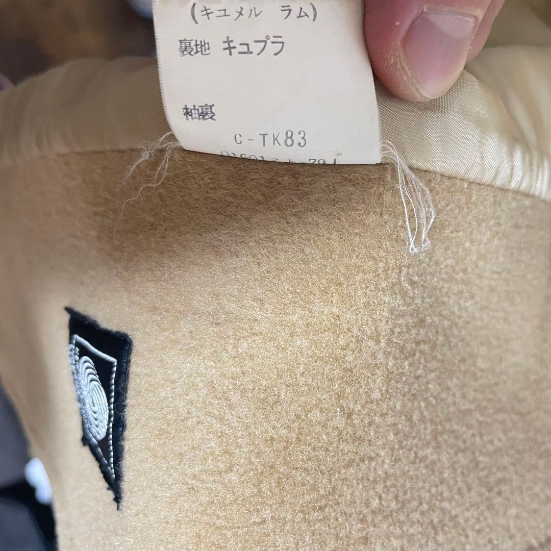 Burberry コート　プローサム　ステンカラー　ウール　裏地ロゴ　キャメル