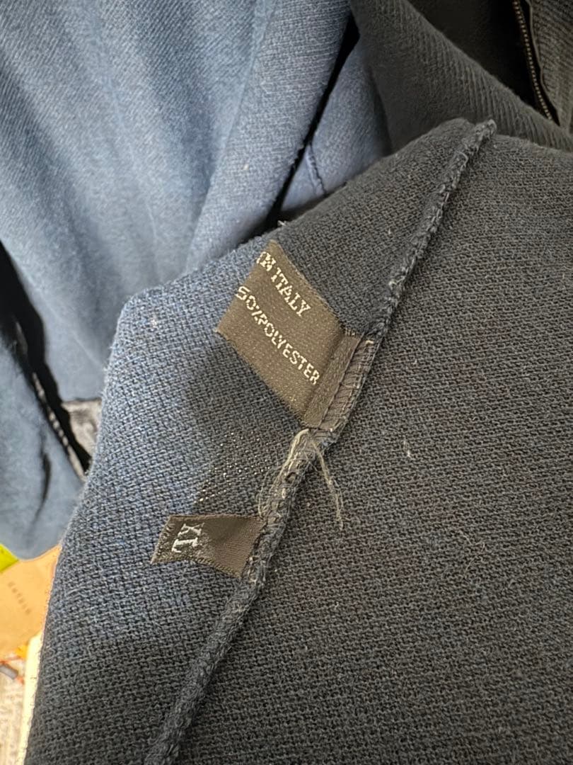 prada sporネイビー ジッパー付き長袖シャツ