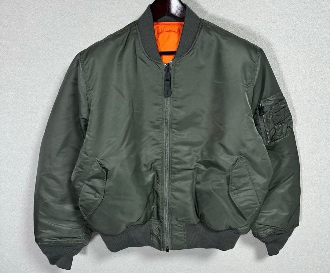 美品 XL alpha MA1 MA-1 アメカジ バイカー カーキ