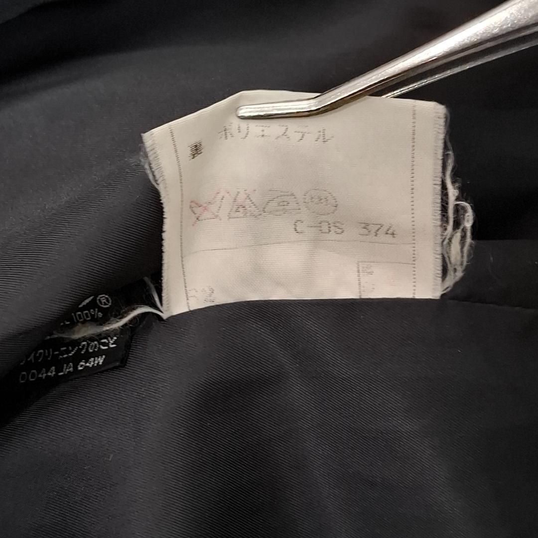 【ヨウジヤマモト・着丈127】トレンチコート ダブル ウール マキシ丈 L 黒