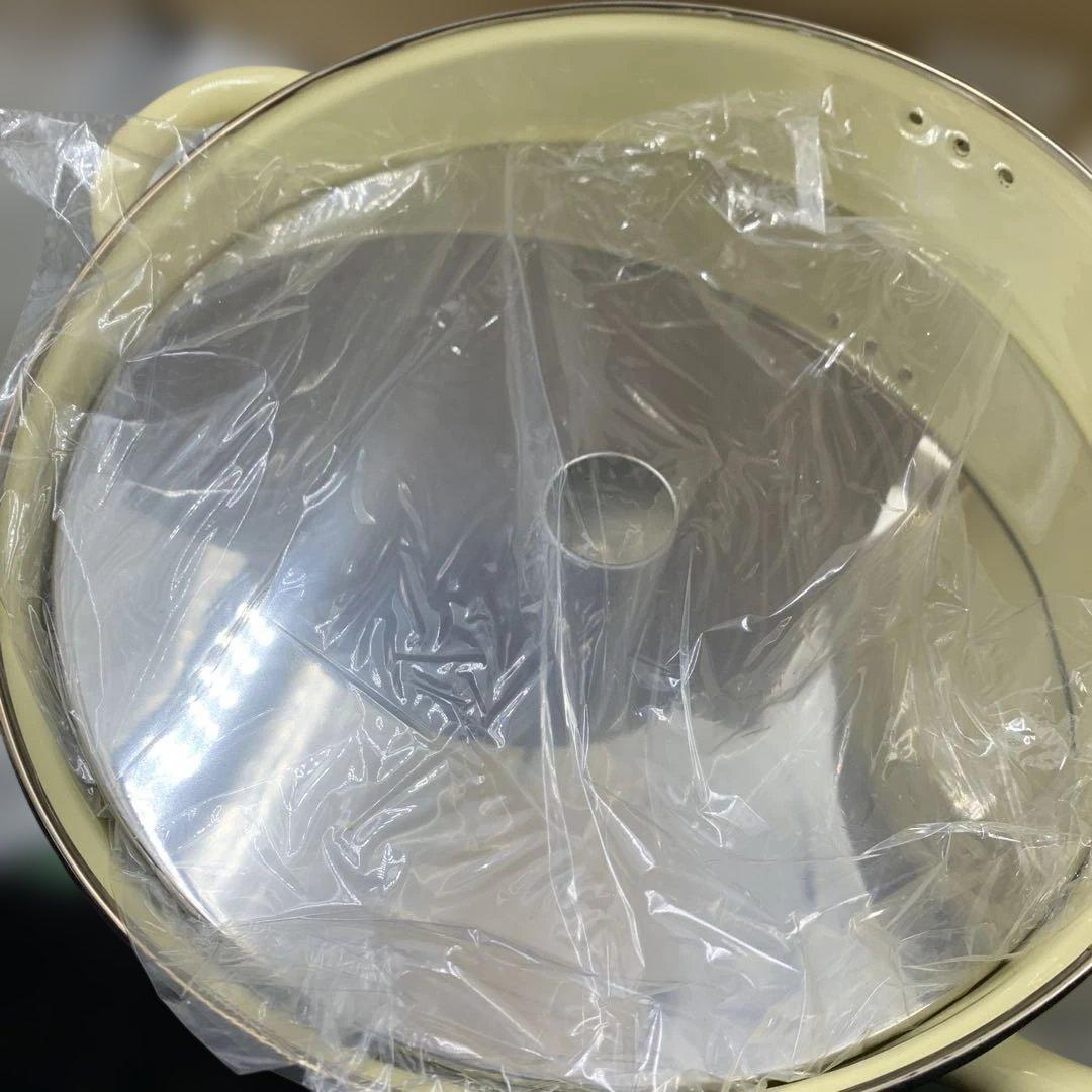 【s.t750】新品未使用品　野田琺瑯 ミモザ　蒸し器 鍋 レシピ付き　完品