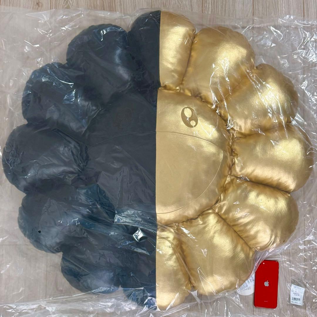 【新品】カイカイキキ フラワークッション ブラック×ゴールド 1m 限定70個