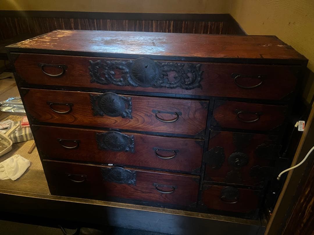 アンティーク日本タンス 仙台箪笥