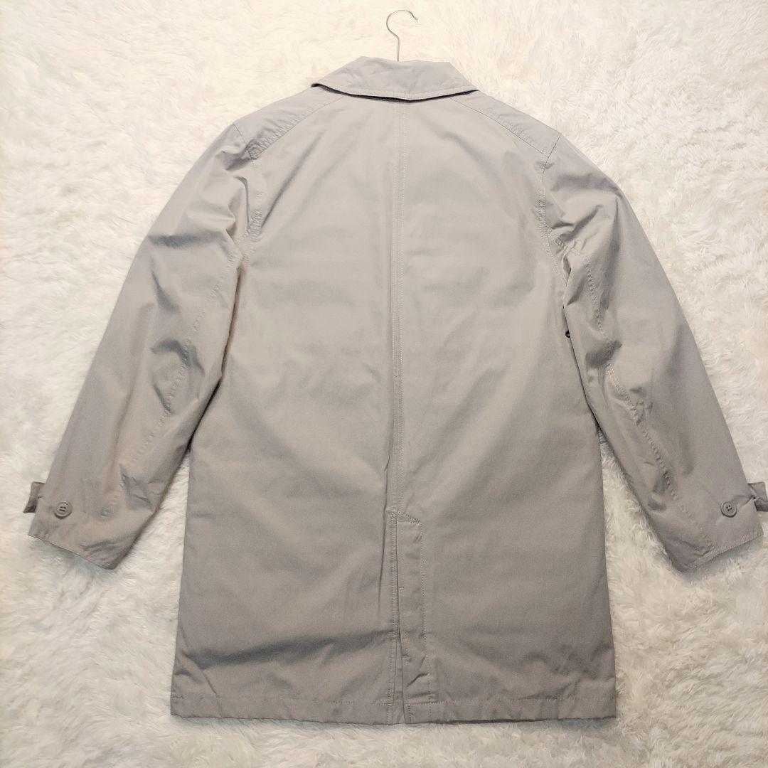 エディーバウアー ステンカラーコート チェック柄 ライナー付き グレー S