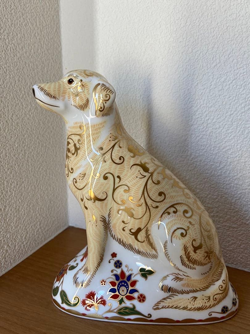 ロイヤルクラウンダービー  ペーパーウェイト ラブラドール