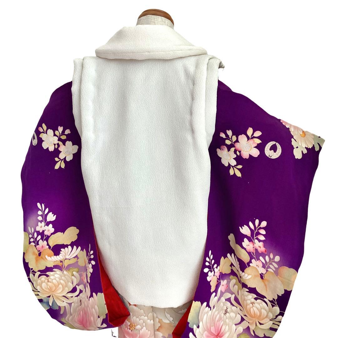 アンティーク　鳳凰　女の子　七五三　子供着物　 アンティーク着物　縮緬　NO6