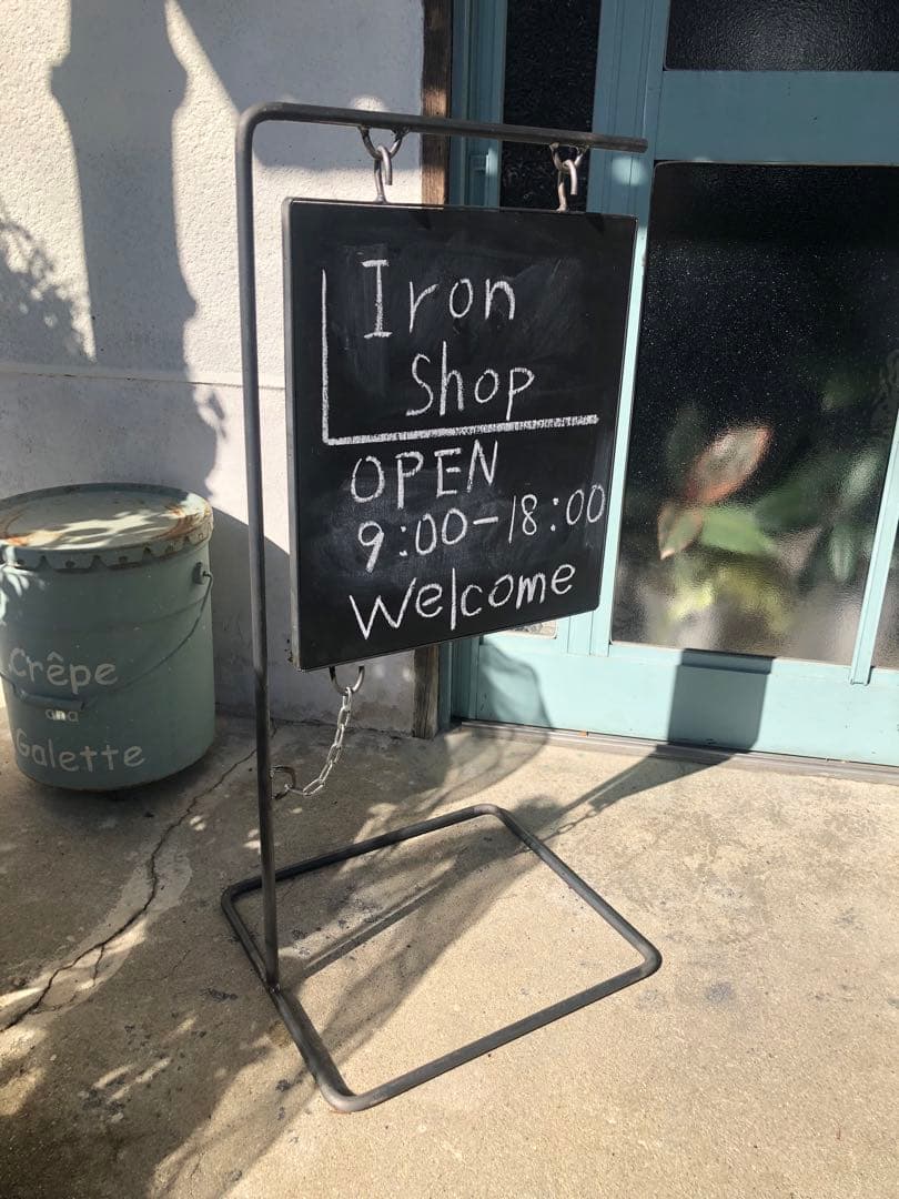 アイアン看板　インダストリアル　店舗用品　黒板看板　木看板　サインボード