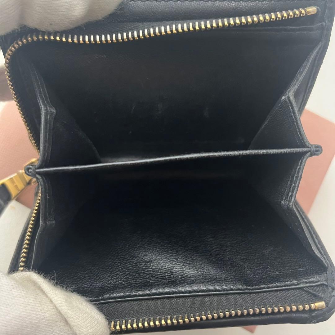 miu miu ミュウミュウ マテラッセ 三つ折り財布 ミニ 0204-①