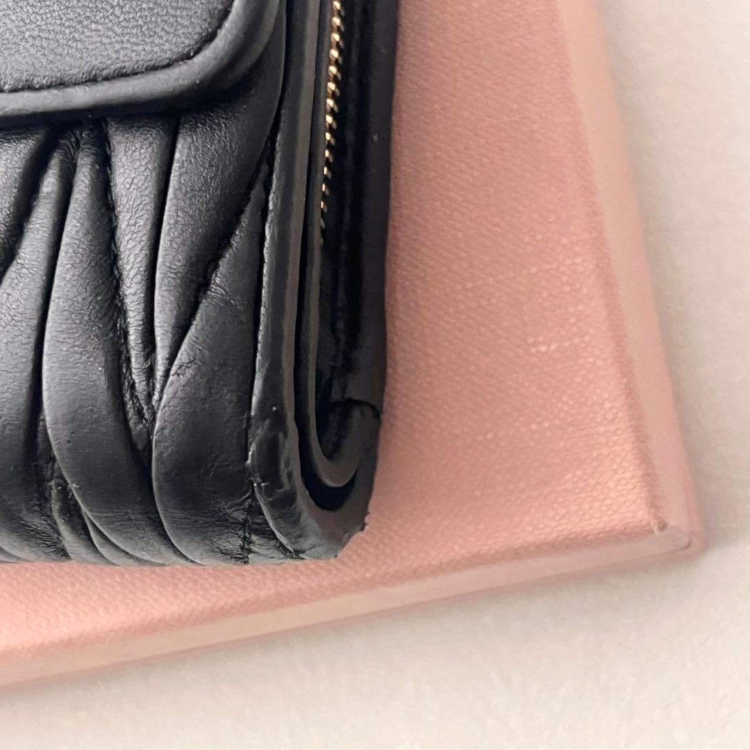 miu miu ミュウミュウ マテラッセ 三つ折り財布 ミニ 0204-①