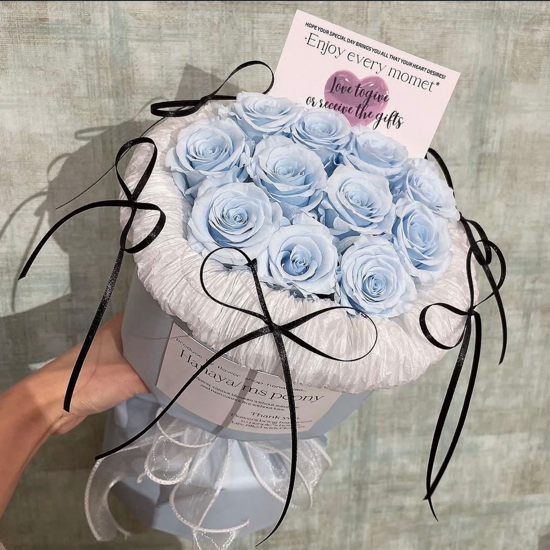 花束Preserved flowr ribon wanghong bouquet