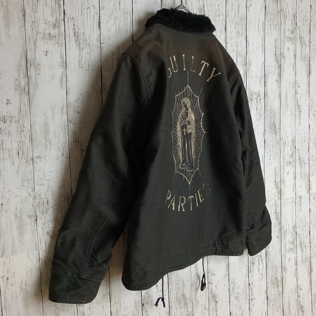 【激レア】ワコマリア☆マリアバックロゴ裏地ボア肉厚デッキジャケット/2918.