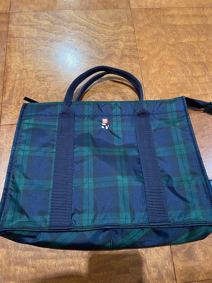 ファミリア　レッスンバッグ　チェック　新品未使用