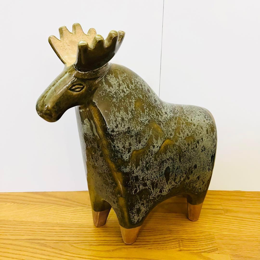 【リサラーソン/STORA ZOO/ヘラジカ】北欧/大きな動物園/修復済