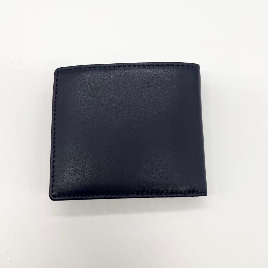 新品未使用✨DIESEL　二つ折り財布　レザー　ネイビー　Dロゴ　現行　正規品