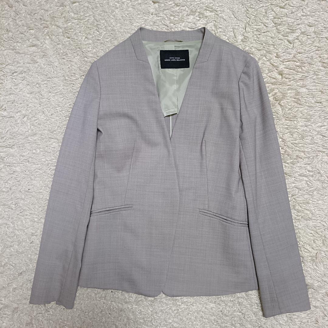 【美品】グリーンレーベルリラクシング パンツスーツ セットアップ カチリラ 38