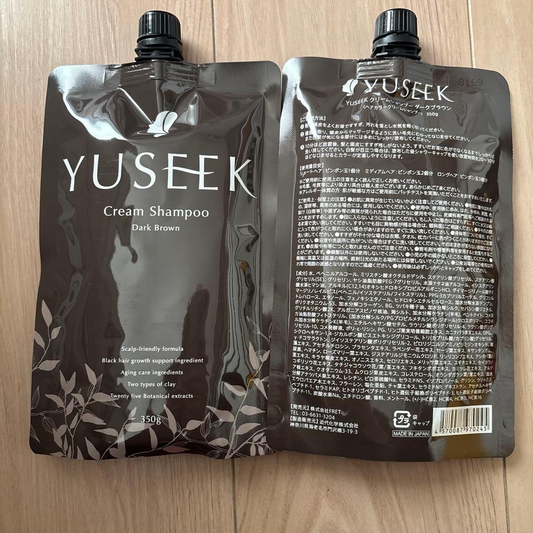 YUSEEK Cream Shampoo ダークブラウン 350g