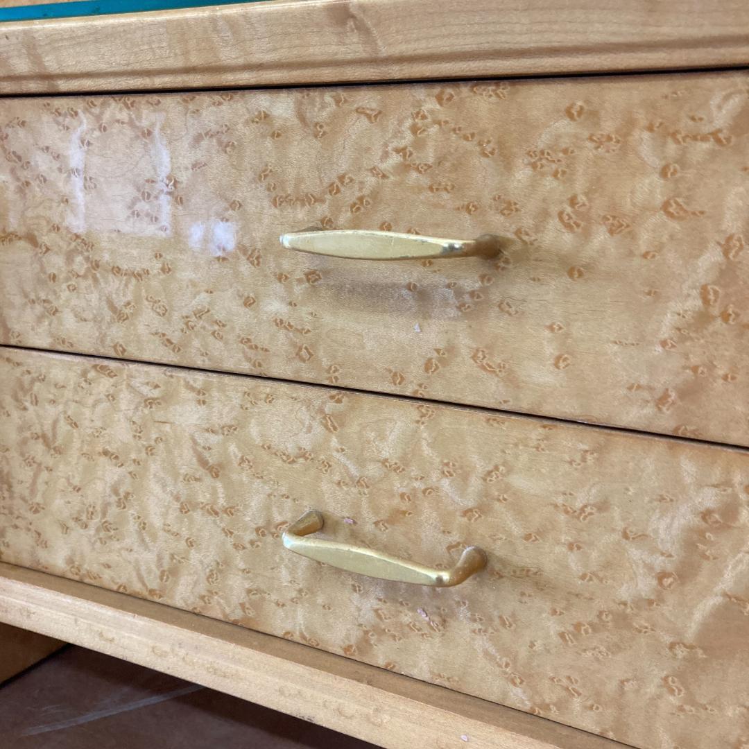 バーズアイメープル　ドレッサー　三面鏡　鏡台　高級