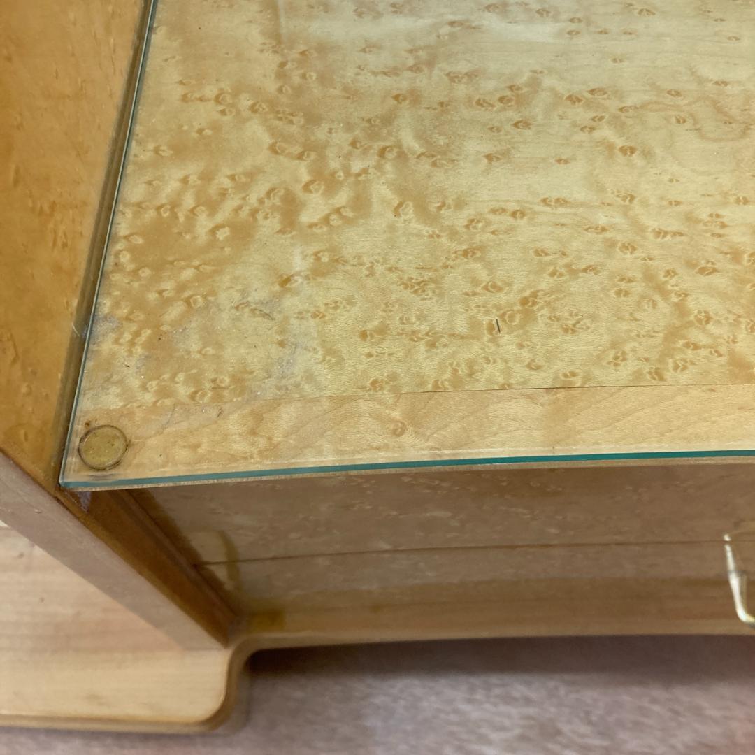 バーズアイメープル　ドレッサー　三面鏡　鏡台　高級