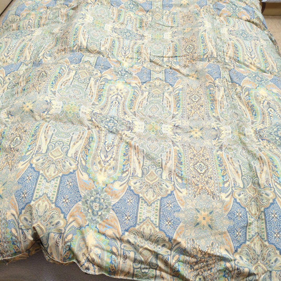 ロマンス小杉羽毛布団ダウン90%1.2kgブルー