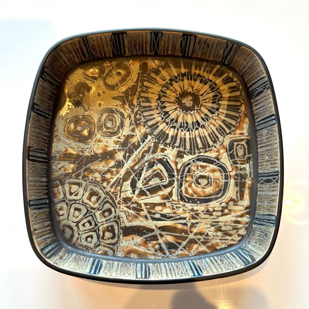 北欧ヴィンテージ　ロイヤルコペンハーゲン バッカトレイ(大)22cm 角皿