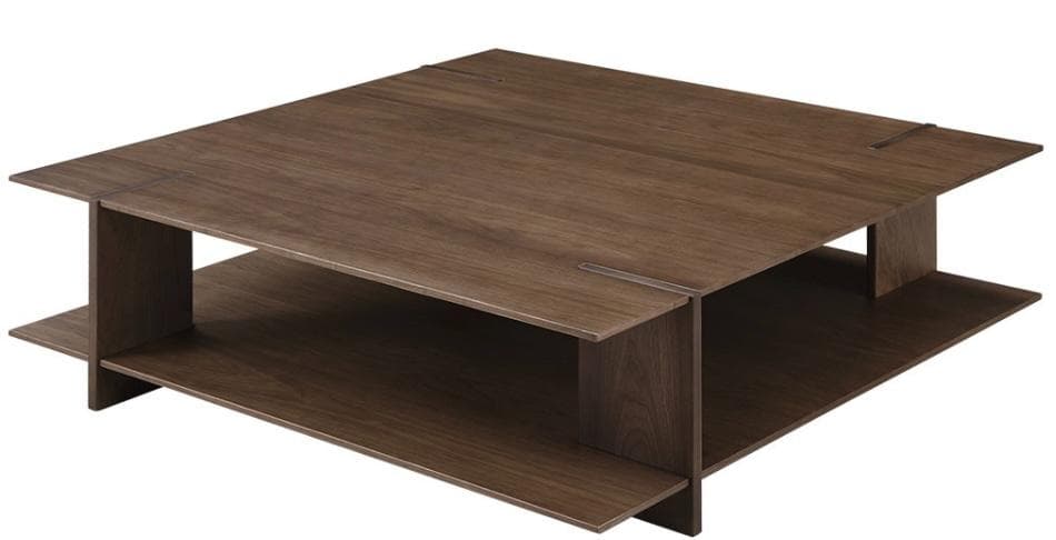 ダークブラウン木製センターテーブル