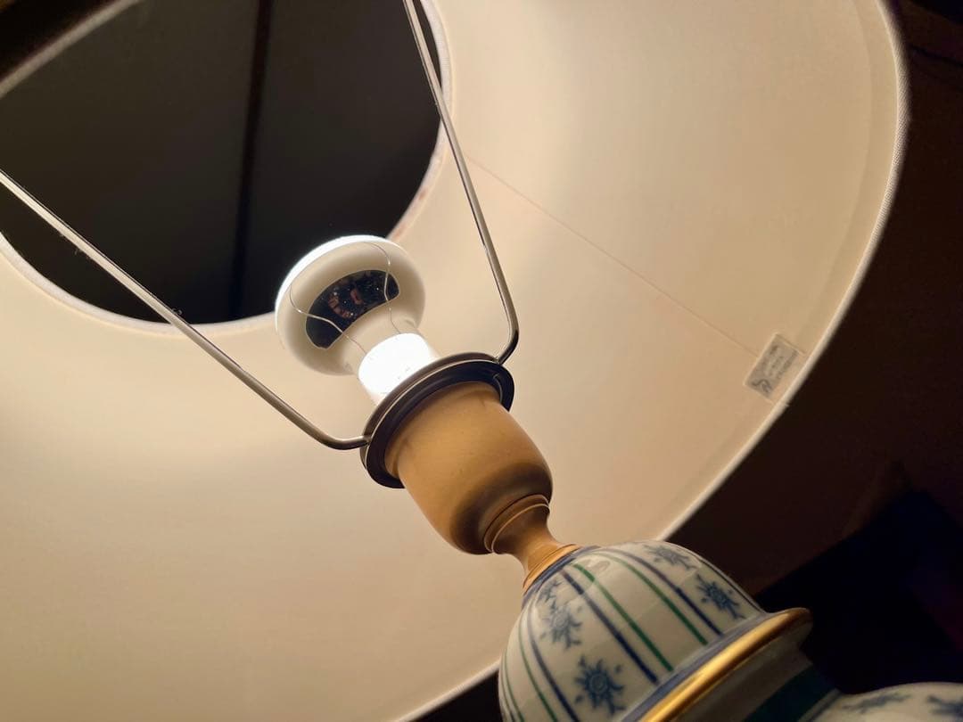 イタリア アンティーク 陶器 テーブルライト テーブルランプ スタンドライト