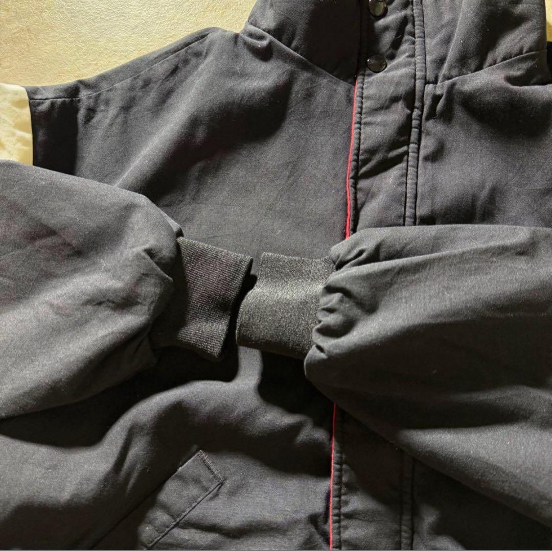 DunbrookeジップアップブルゾンUSA製古着ブラック短丈刺繍ロゴ80s美品